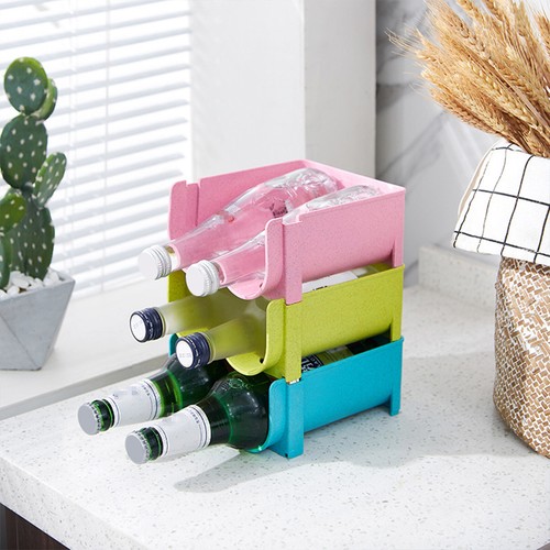 Fridge bottle rack stackable - bottle,